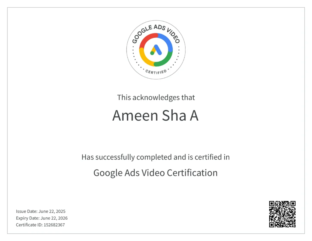 google-ads-vedio-certification-best-digital-marketing-expert-in-kollam